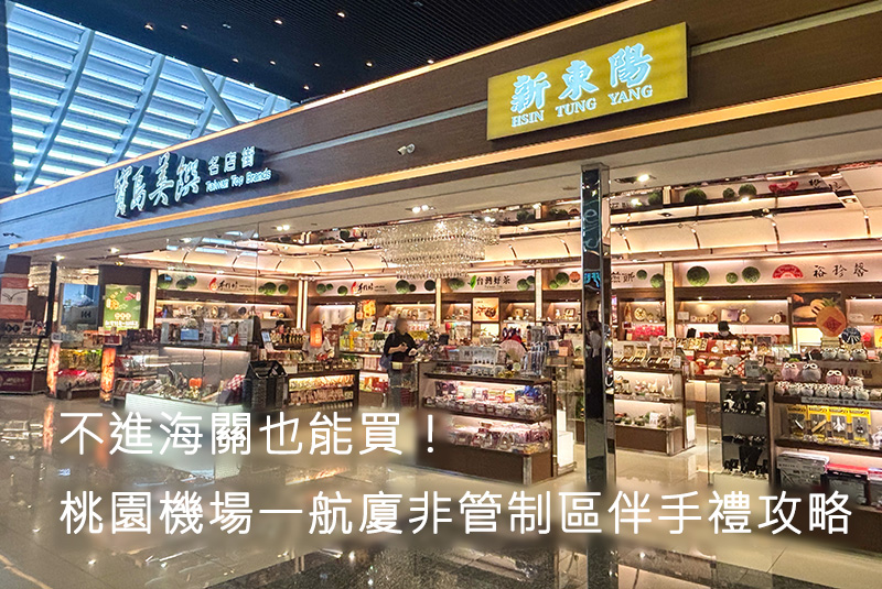不進海關也能買！桃園機場一航廈非管制區伴手禮攻略：微熱山丘、春上布丁蛋糕、新東陽限定台味一次打包