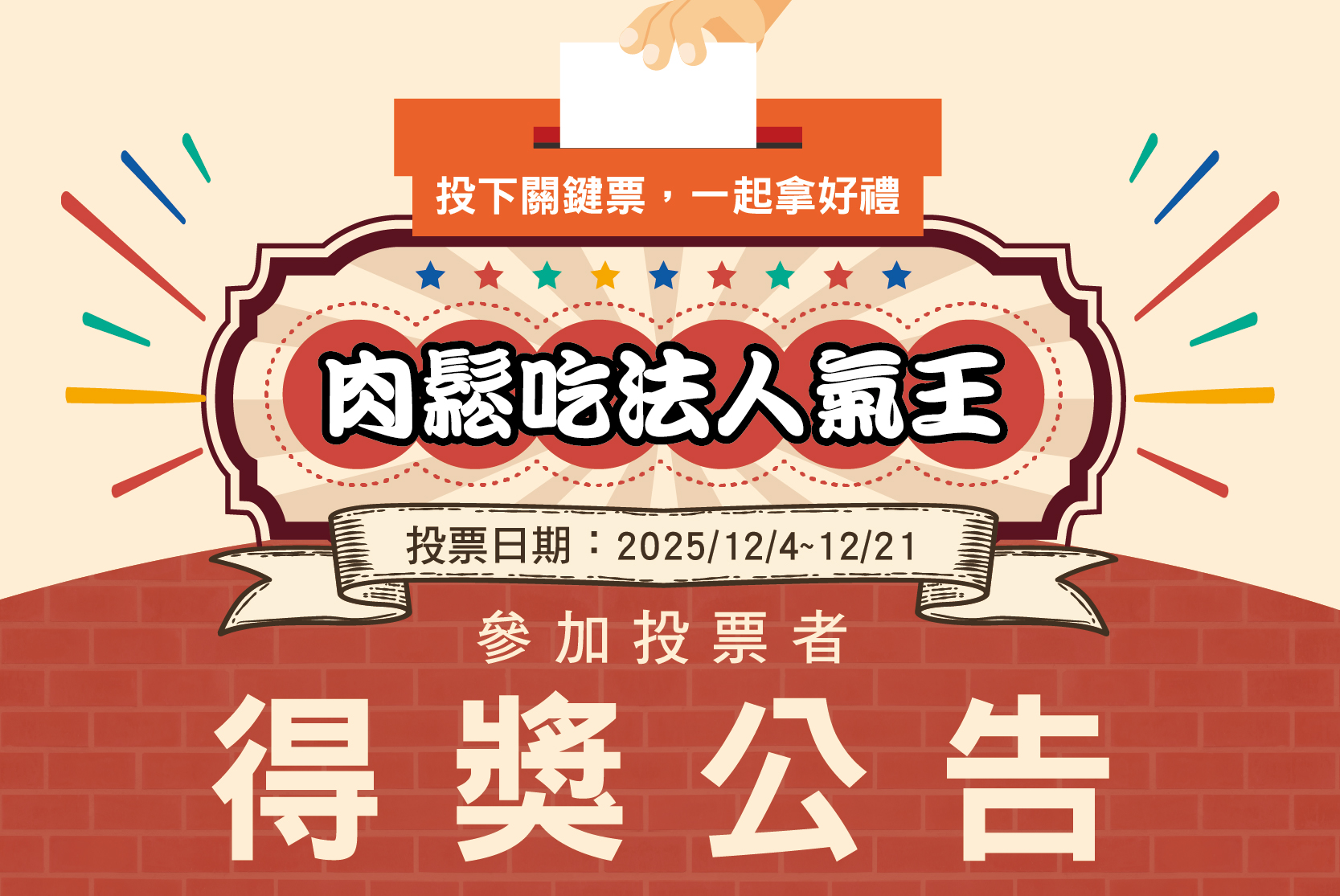 【得獎公告】2025懷舊好食光「票選肉鬆吃法人氣王 」參加票選得獎名單