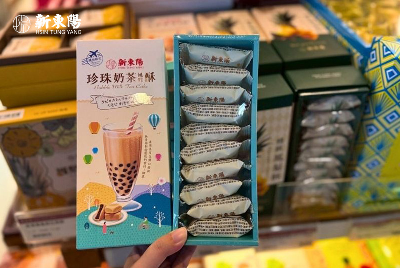 新東陽機場限定包裝的新東陽珍珠奶茶酥。