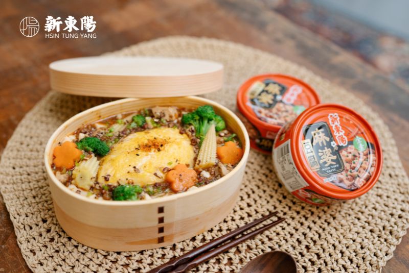 新東陽母親節推薦：加入素麻婆豆腐罐頭的蛋包飯，營養又有飽足感