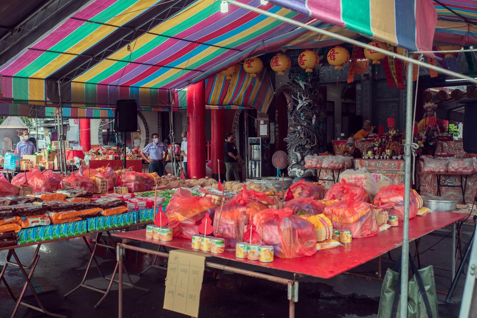 雲林虎尾中元祭供品